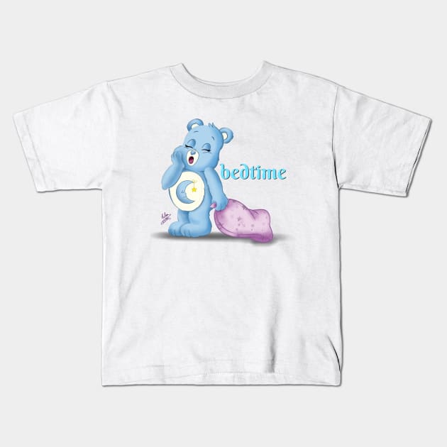 80s toys care bear bedtime Kids T-Shirt by Aalaa Bent Atef